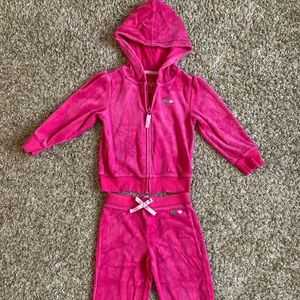 Pink Gap 2 piece velour track suit